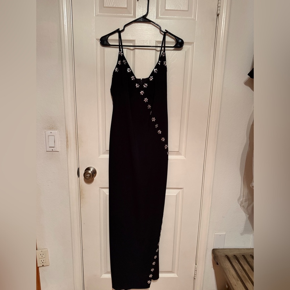 Elegant Black Floral Dress
